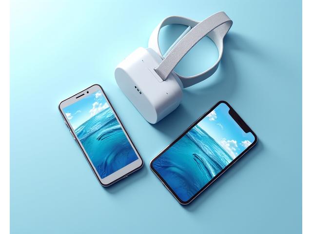 Dispositivos compatibles con Arrecife Bienestar: smartphone, tablet y casco VR